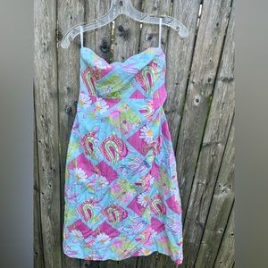 Lilly Pulitzer women’s size 8 strapless vintage dress
